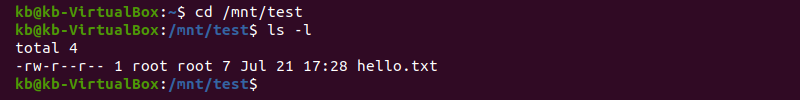Checking contents of directory using the cd command