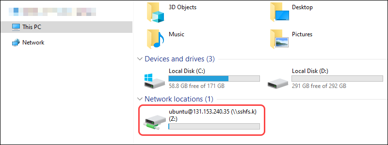 Mounted file system in Windows Explorer