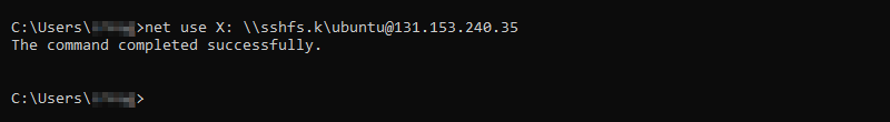 Mounting remote file system using net use command