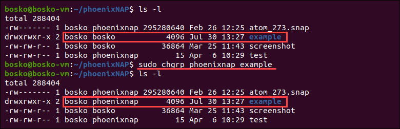 Use chgrp to change directory group ownership.