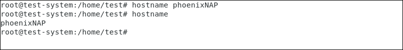Checking the new hostname