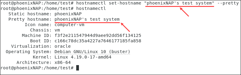 Setting the pretty hostname