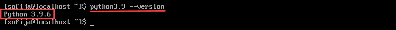 Check Python version from source code installation.