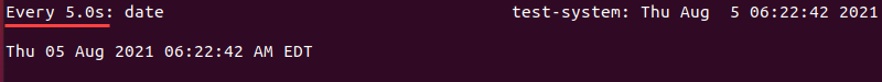 Use the -n option to set a custom interval