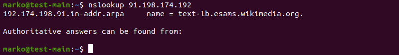 Performing a reverse DNS lookup.
