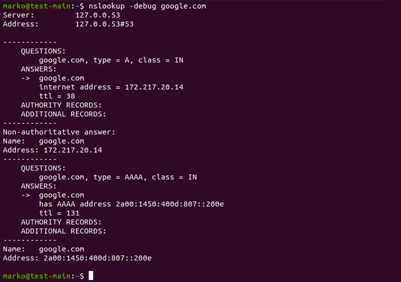 Viewing debugging information.