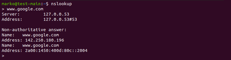 Querying in the interactive mode.