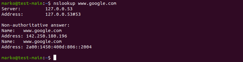 Viewing basic information about a domain in non-interactive mode.