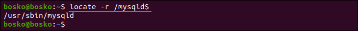 Searching using regular expressions.