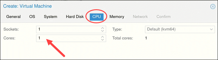 Set CPU options for Proxmox virtual machine.