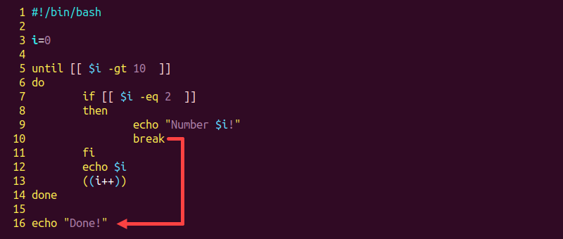 until_break.sh script code