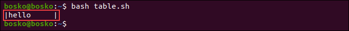Change text alignment in printf output.
