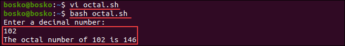 Convert decimal numbers to octal ones.