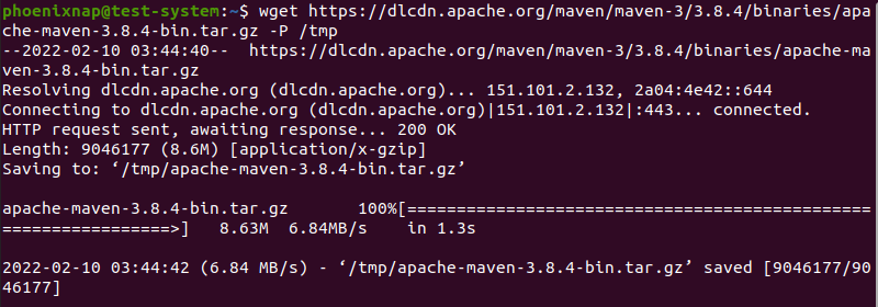 Download the Maven installation file