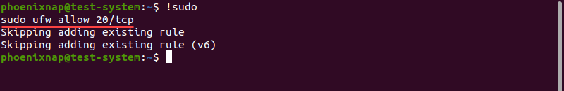 Reusing a command starting with the "sudo" string
