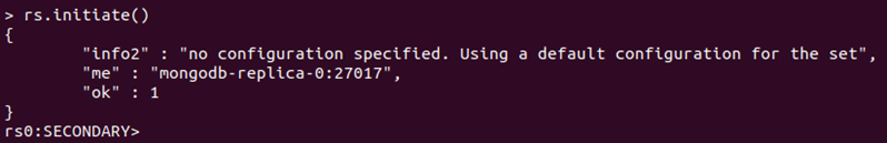 Initializing the replication.