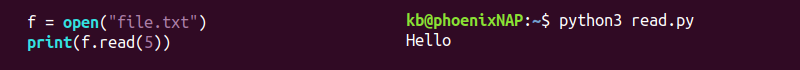 python read characters