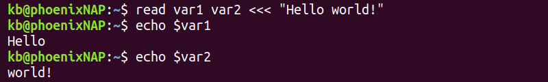 read heredoc terminal output