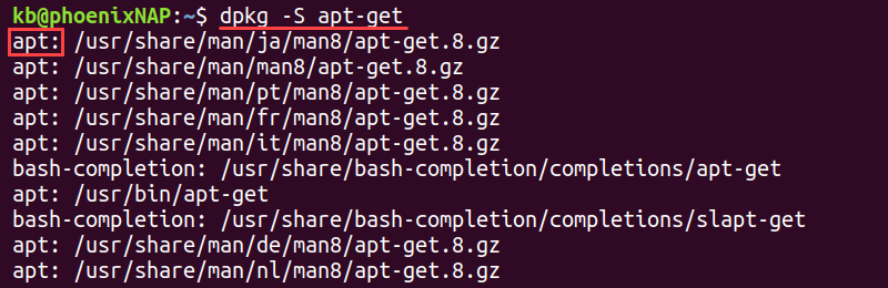 dpkg -s apt-get terminal output