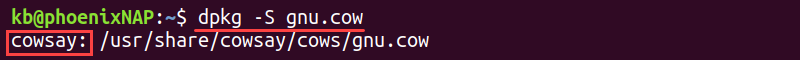 dpkg -s file terminal output