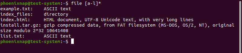 Testing all files in a range