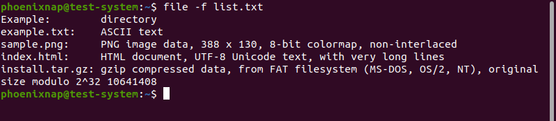 Testing a list of files from a text file