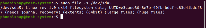 Fully testing a system file using the file command