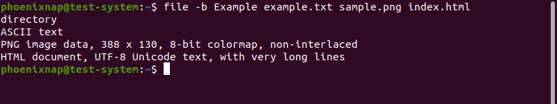 Using the brief version of the output