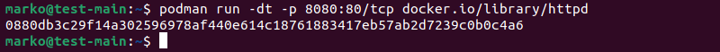 Running a container in the background.