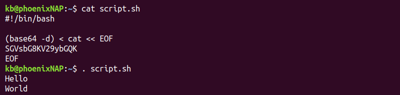 redirecting heredoc