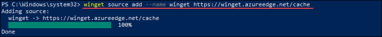 Adding a third-party repository to winget.