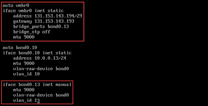 Editing the interfaces file in Proxmox.