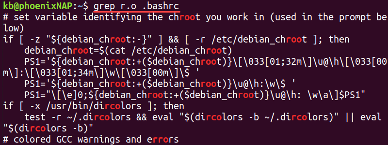 grep any character match terminal output