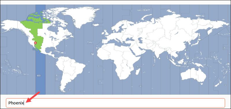 time zone location installation