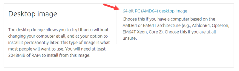 ubuntu 22.04 desktop iso image download page