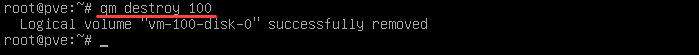 Removing a VM from Proxmox via command line.
