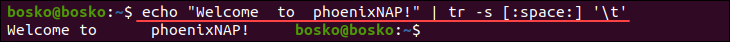 Squeezing multiple instances of a character into a single one.