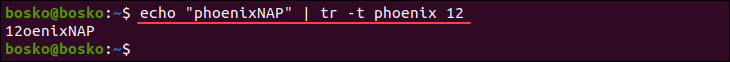 Truncating the set length in tr.