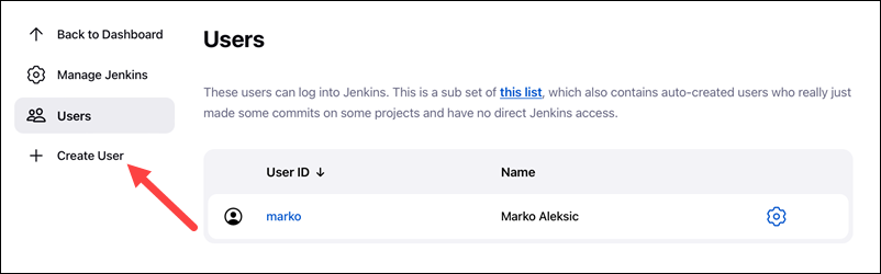 Manage users create user