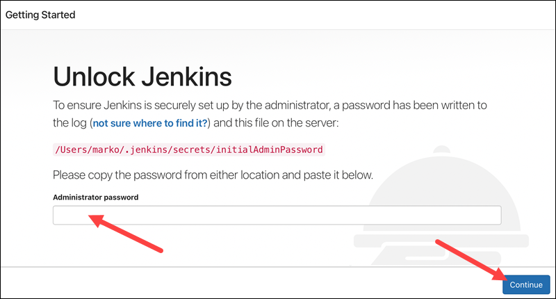 Unlock Jenkins page