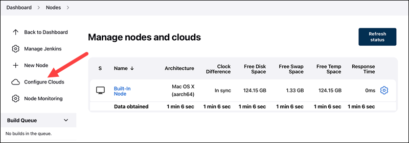 Navigating to the Configure Clouds window.