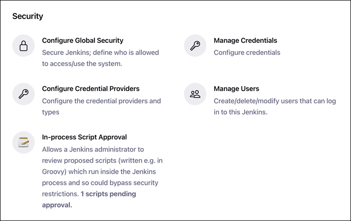 Jenkins management security