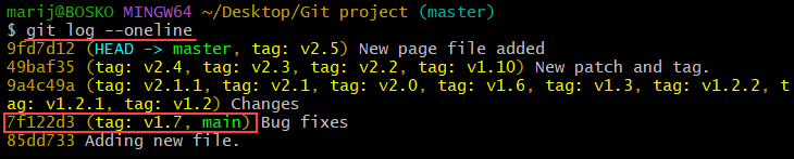 Checking to see if the tag was created.