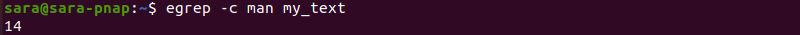 egrep c terminal output