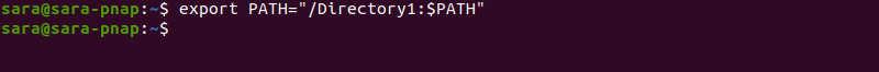 export PATH terminal output