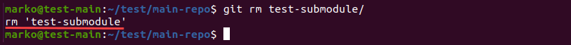 Removing a submodule in Git.