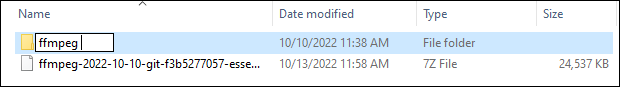 Renaming a folder
