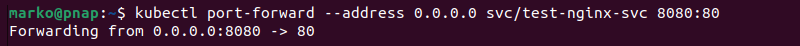 Port forwarding by listening to any local address.