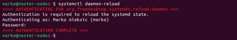 Reloading daemons with systemctl.