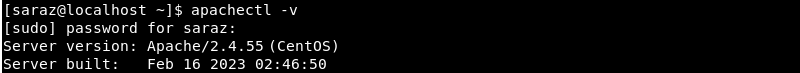 apahectl v terminal output